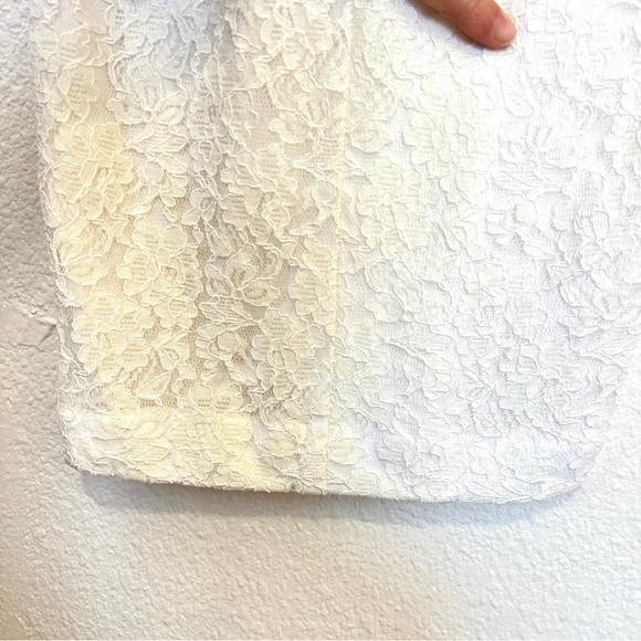 Sau Cream White Lace Ankle Length Dress Size 2 - Picture 9 of 15